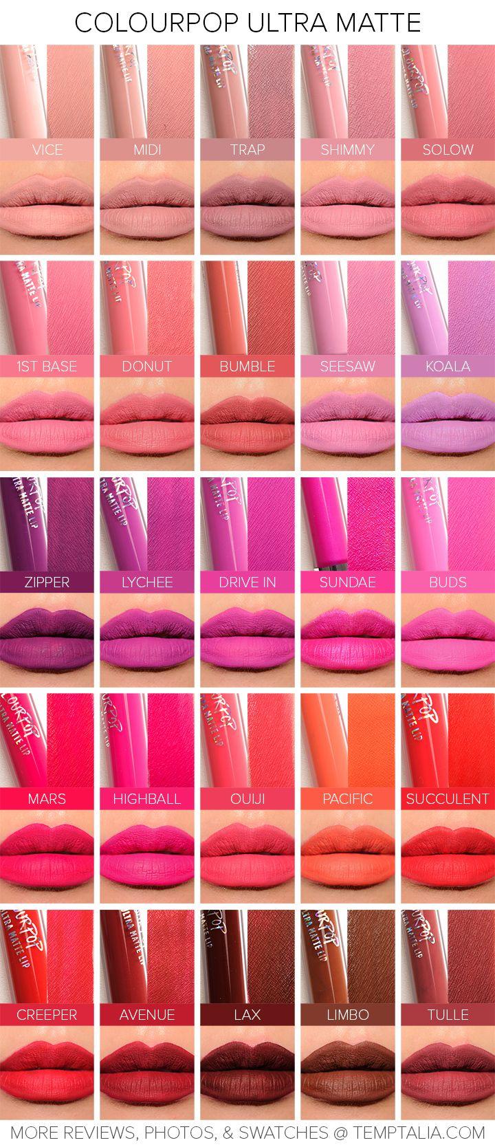 Wedding - Swatch Sunday: ColourPop Ultra Matte Liquid Lipstick Swatches & A Few Comparisons