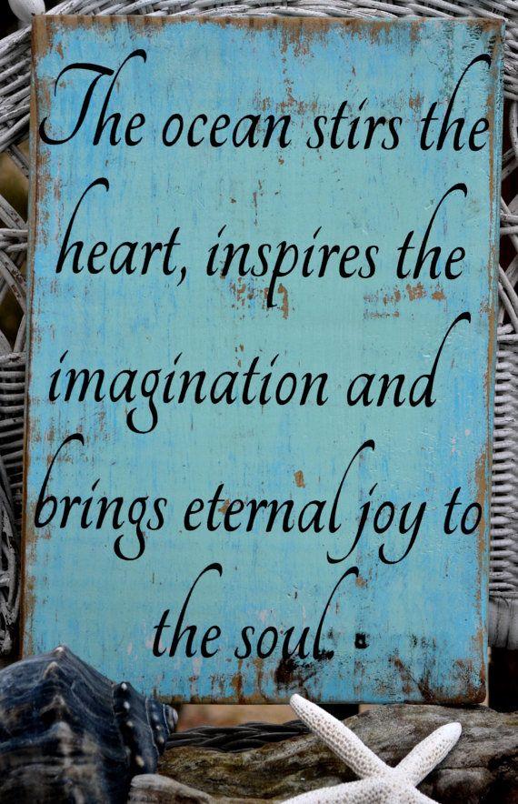 Mariage - Beach Decor Sign Wyland The Ocean Stirs The Heart