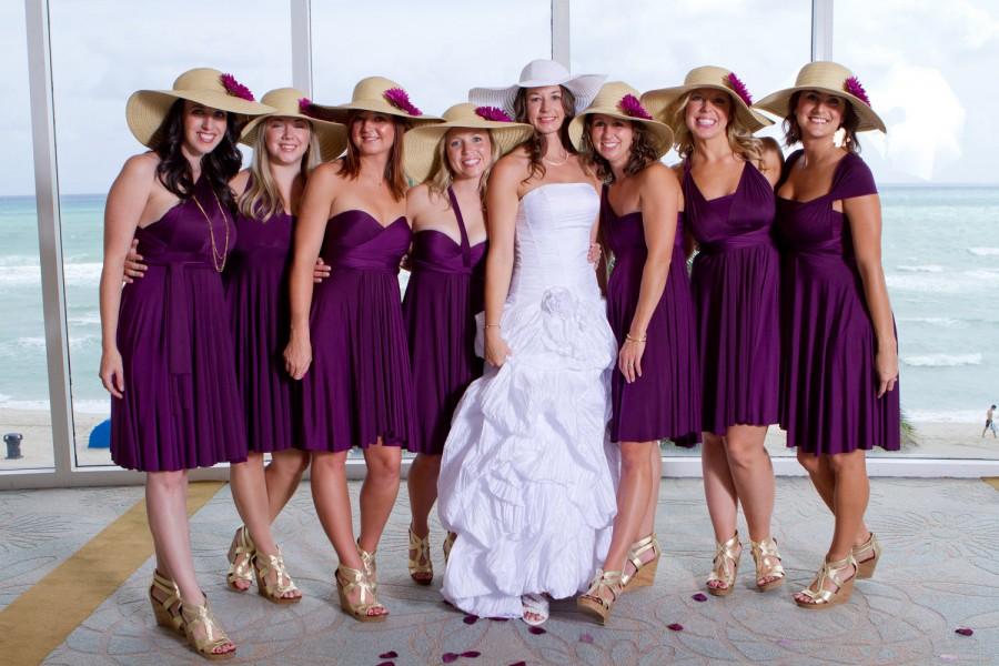 زفاف - Purple Convertible Infinity Bridesmaid Dress