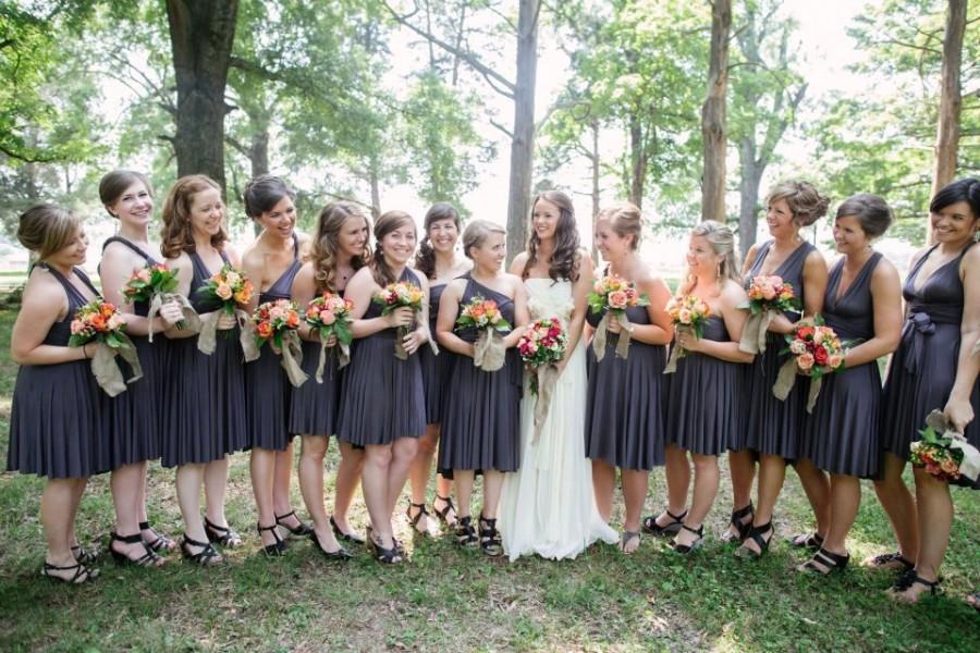 Wedding - Convertible Dress Bridesmaid Dress - Jersey Infinity Wrap Style