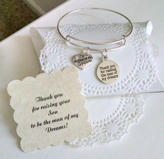 Wedding - Mother Of The Groom Gift, Mother In Law, Thank You For Raising The Man Of My Dreams, Mother In Law Bracelet