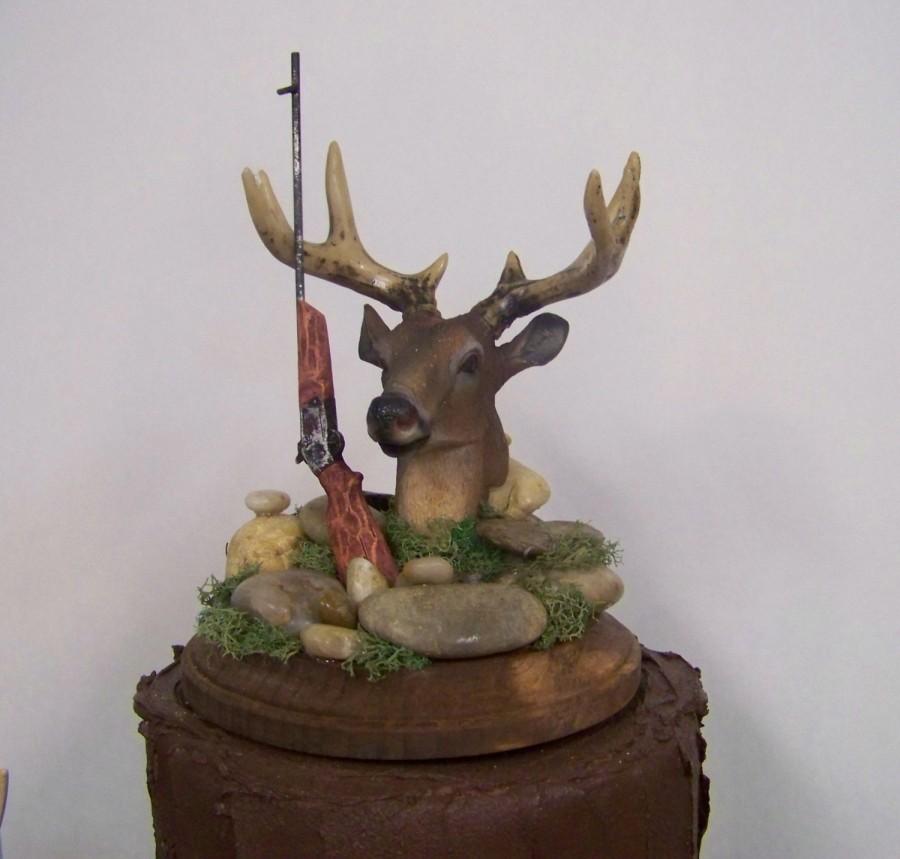 Свадьба - Deer Cake Topper, Groom's Cake Topper, Wedding Deer Cake Topper, Hunting Cake Topper, Rustic Birthday Cake Topper, HIs Cake Topper