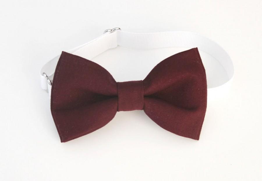 Mariage - Deep Burgundy bow-tie - baby bow tie - boy bow tie - adult bow tie - dark wine bow tie - adjustable bow tie