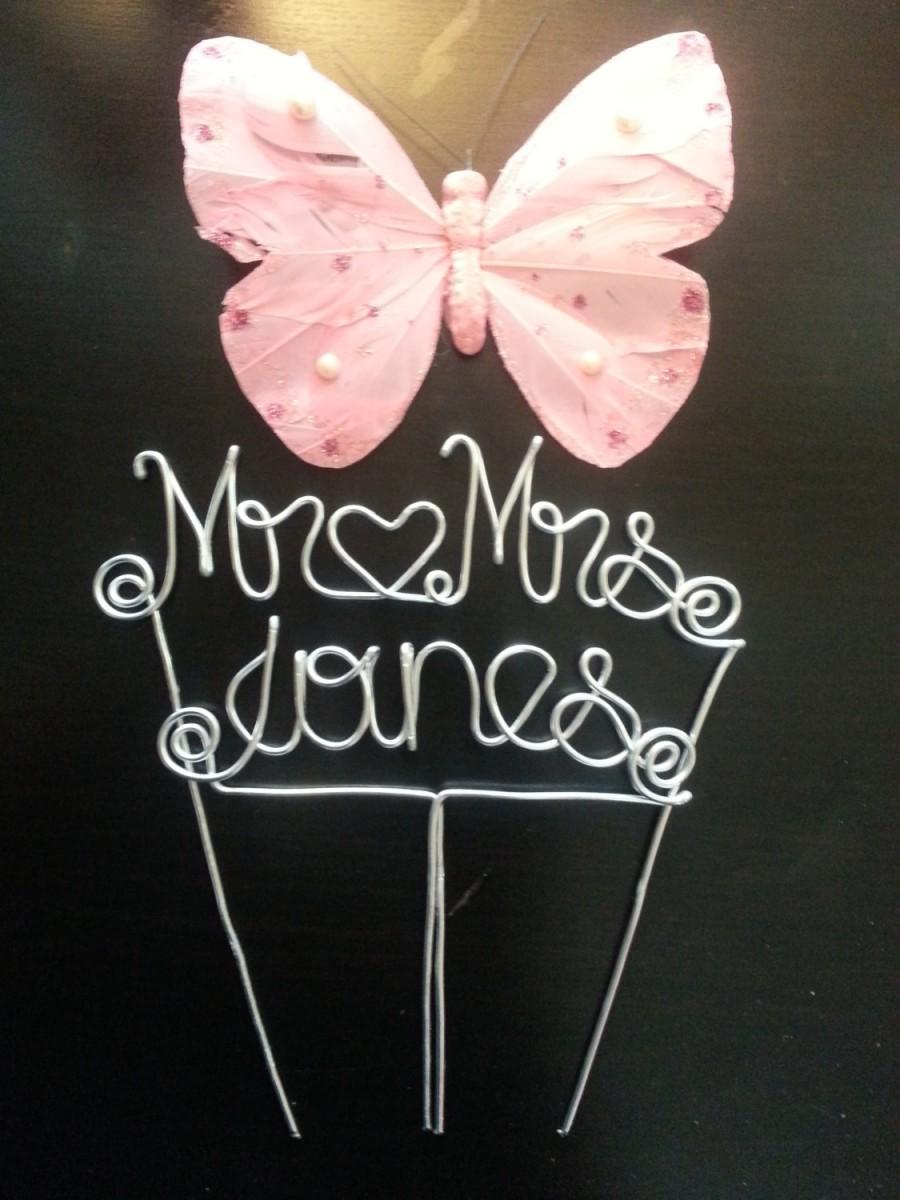 Свадьба - personalized wire cake topper,cake topper,we do sign, letters cake topper
