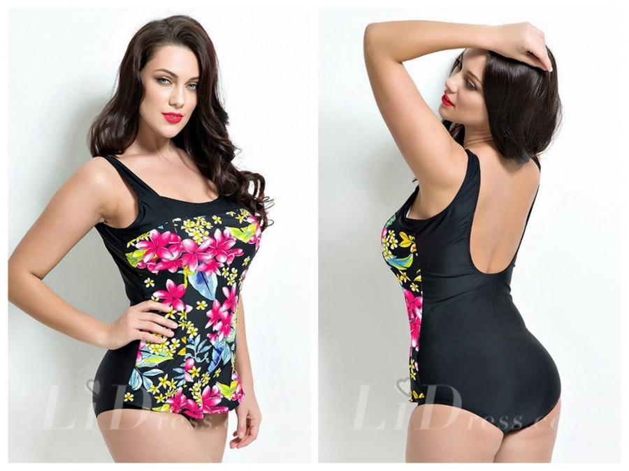 Mariage - Floral Plus Size One-Piece Swimwear Lidyy1605201024