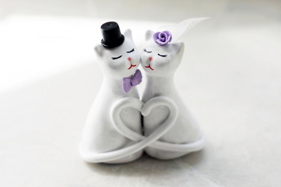 Mariage - Wedding Cake Topper, Cat Cake Topper, Love Cats