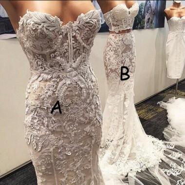 Wedding - High Quality Two Style Sheath Vintage Lace Wedding Dresses