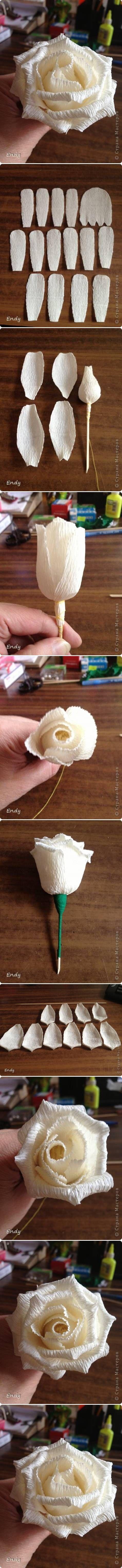 Mariage - DIY Easy Corrugated Paper Rose DIY Projects 