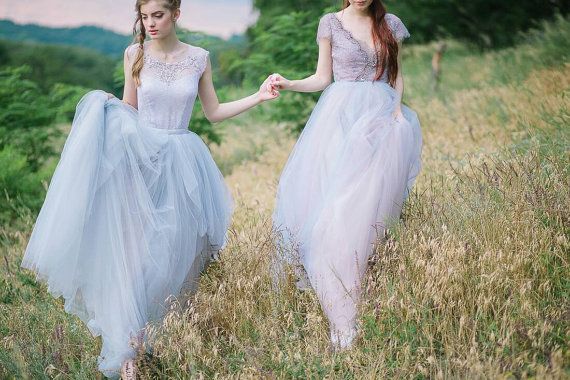 Hochzeit - Tulle Wedding Gown // Gardenia/ 2 Pieces