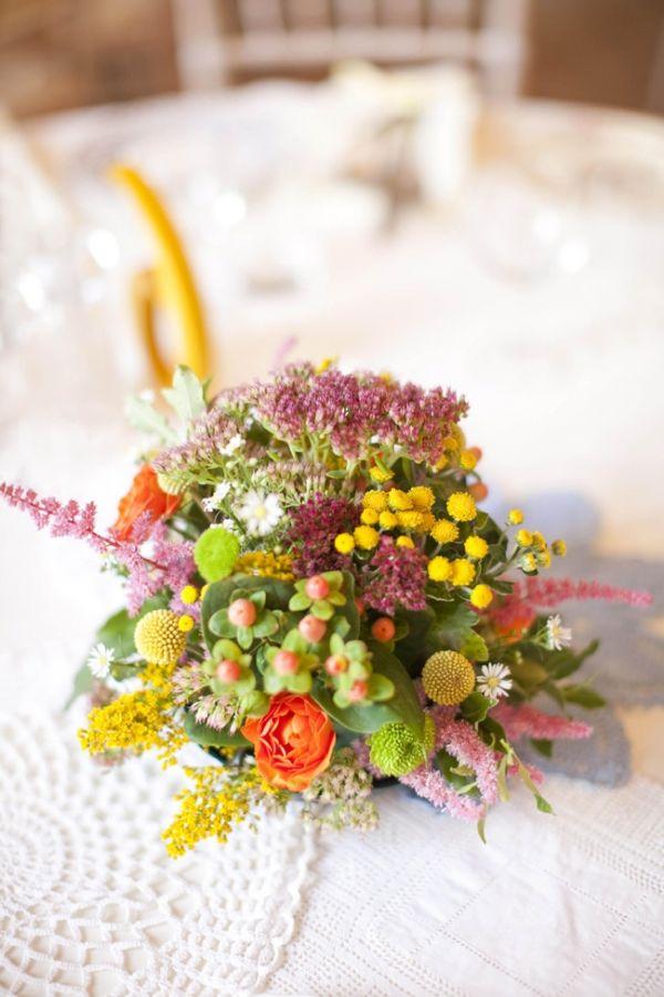 Hochzeit - Wild Flower Wedding Centerpieces - The Wedding Specialists