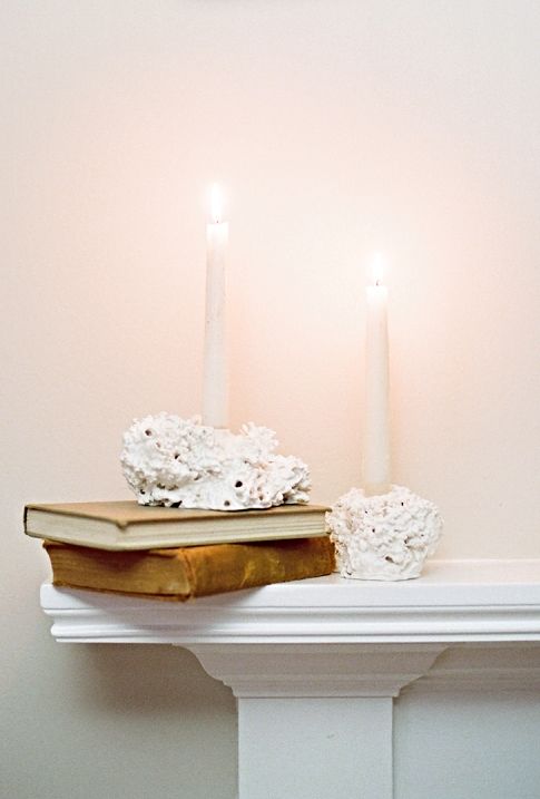 Hochzeit - DIY Plaster Candlesticks