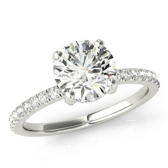 Hochzeit - Forever One Moissanite Engagement Rings for Women - Moissanite Rings Etsy - Moissanite and Diamond Wedding Rings