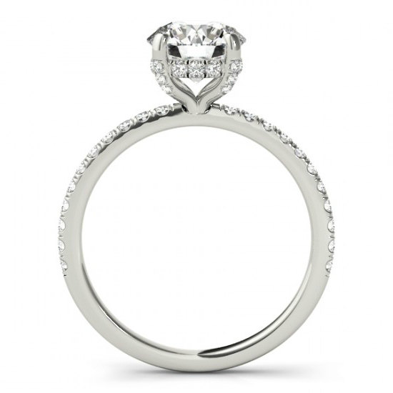 Свадьба - 2 Carat Forever One Moissanite & Diamond Side Halo Engagement Ring - Wedding - Moissanite Engagement Rings For Women - Anniversary Rings