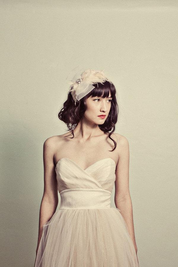 Mariage - Glitter Gold Sweetheart Strapless Tulle Dress -  Hollywood Heather by Cleo and Clementine