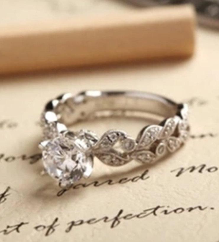 زفاف - Cubic Zirconia Ring Sterling Silver Ring Engagement Ring Wedding Jewelry Bridal Jewelry CZ Jewelry Wedding Ring CZ Ring Promise Ring