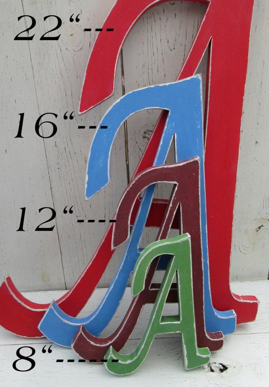 Decorative Wall Letters Distressed Wood Letters Up To 22 Inches