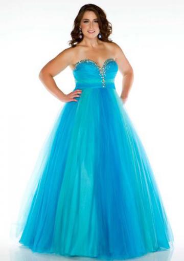 Wedding - Blue Fuchsia Floor Length Sweetheart Lace Up Crystals Sleeveless Ball Gown