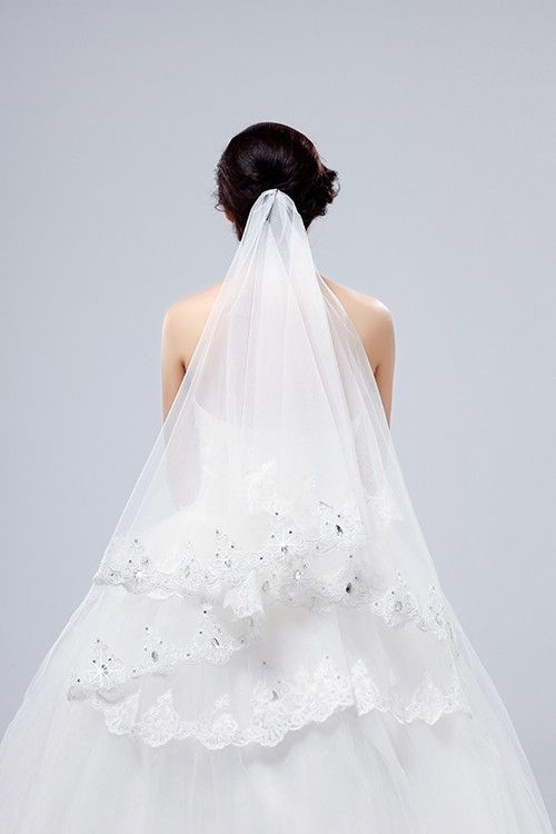 Hochzeit - Beauty One-layer Lace Veil