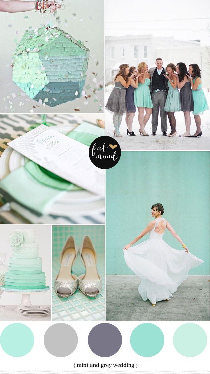 زفاف - Mint And Grey Wedding