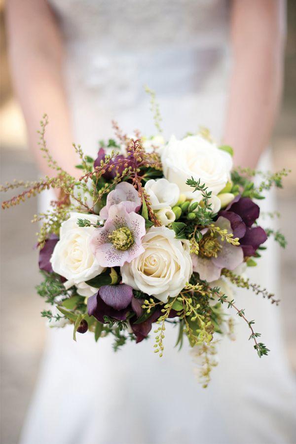 Wedding - Purple Wedding Bouquets With Pretty Details