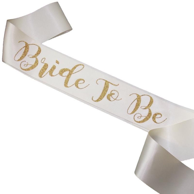 زفاف - Bride to Be Sash - Bachelorette Sash - Bridal Shower Bachelorette Party Accessory - Satin Bride Sash - Bride Gift - Bride Sash