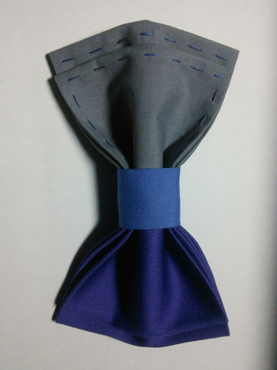 Свадьба - Men's bow tie Purple gray blue handcrafted bow tie Bowtie for graduation Ties for college Unique bow tie designed by Accessories482 Coworker