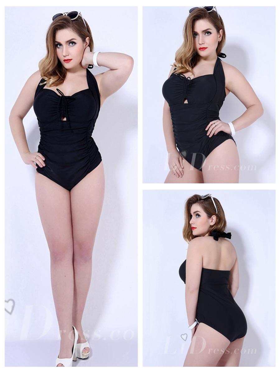 زفاف - Black Solid Color One-Piece Womens Swimsuit Lidyy1605202041