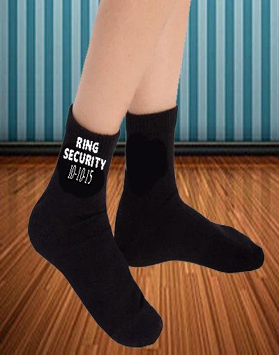 Свадьба - Ring Bearer Socks!! Personalized with wedding date!!