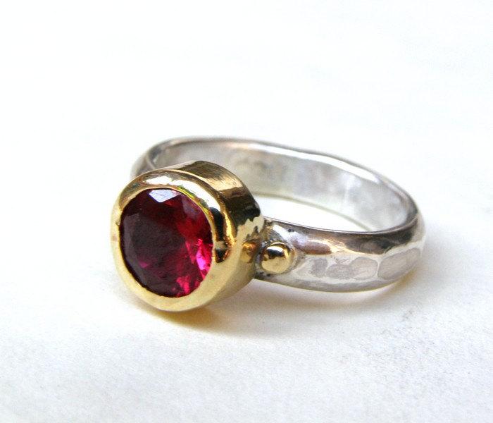 Hochzeit - Handmade Engagement Ring, 14k gold ring, 925 silver ring, bridal ring, lab diamond ring, Engagement ring