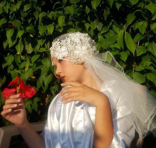 Wedding - Juliet cap veil, Gatsby inspired, Wedding Veil Cap, 1920s bridal style. Vintage wedding veil.