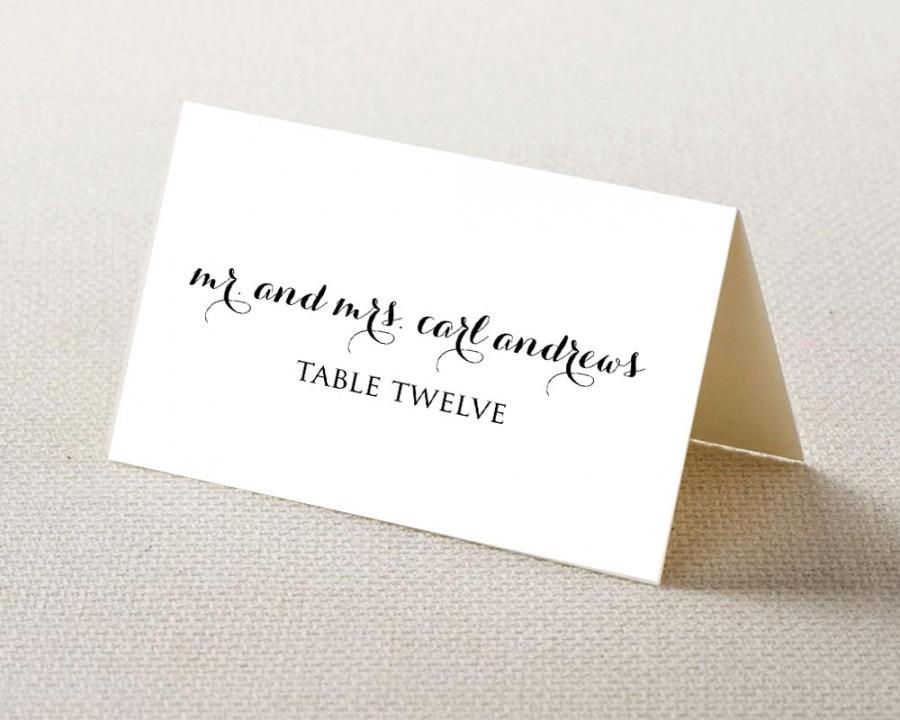 زفاف - Wedding Place Card Printable Template - Editable template - PDF Instant Download - Escort Card Template - Escort Card Printable - WBWD3