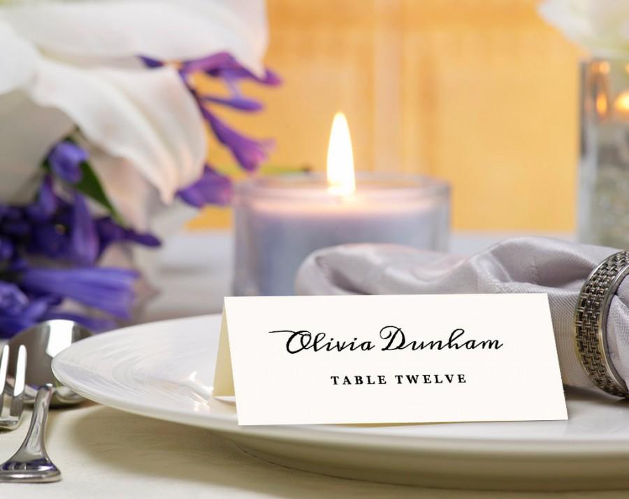 Wedding - Printable Short Place Card Template 
