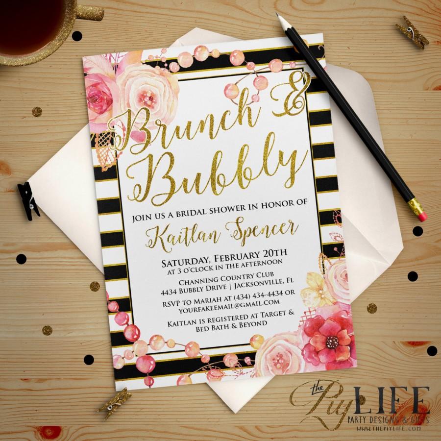 Wedding - Bachelorette or Bridal Shower Invitation 