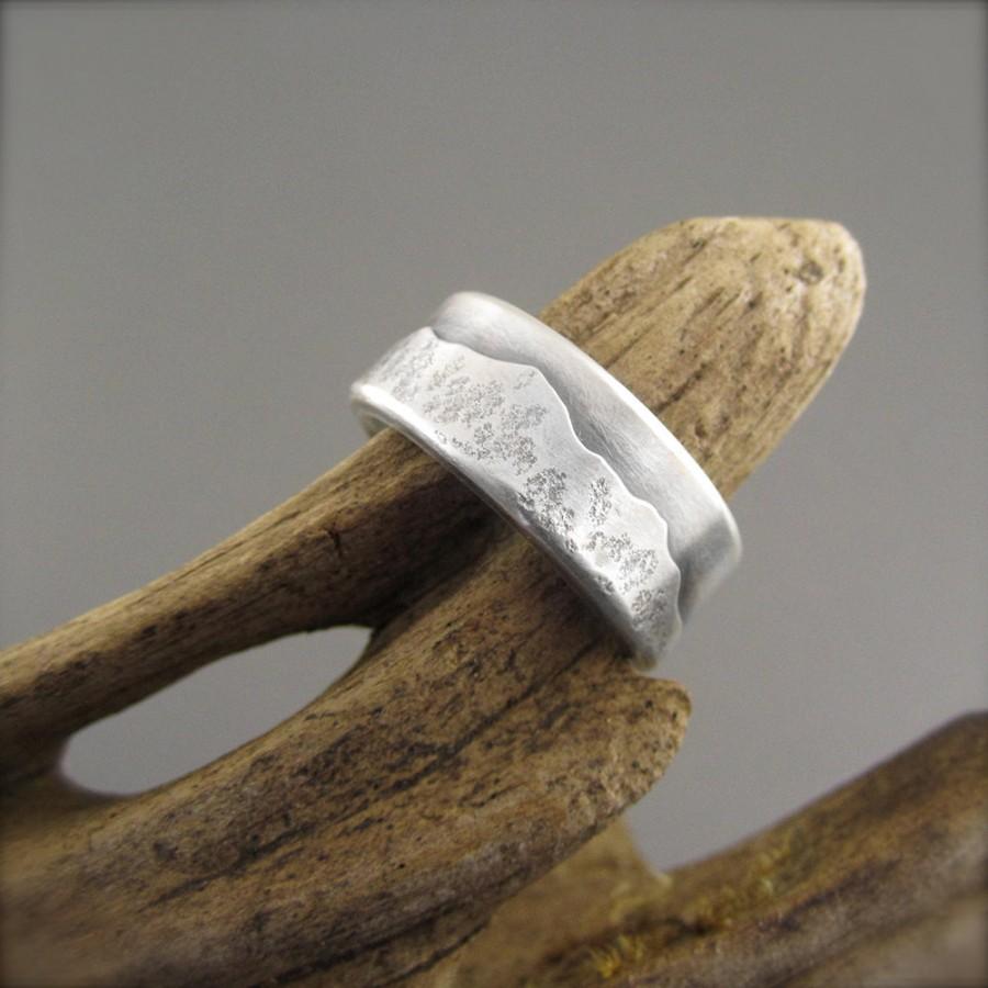 زفاف - Custom Mountain Range Wedding Ring - made with your favorite mountains