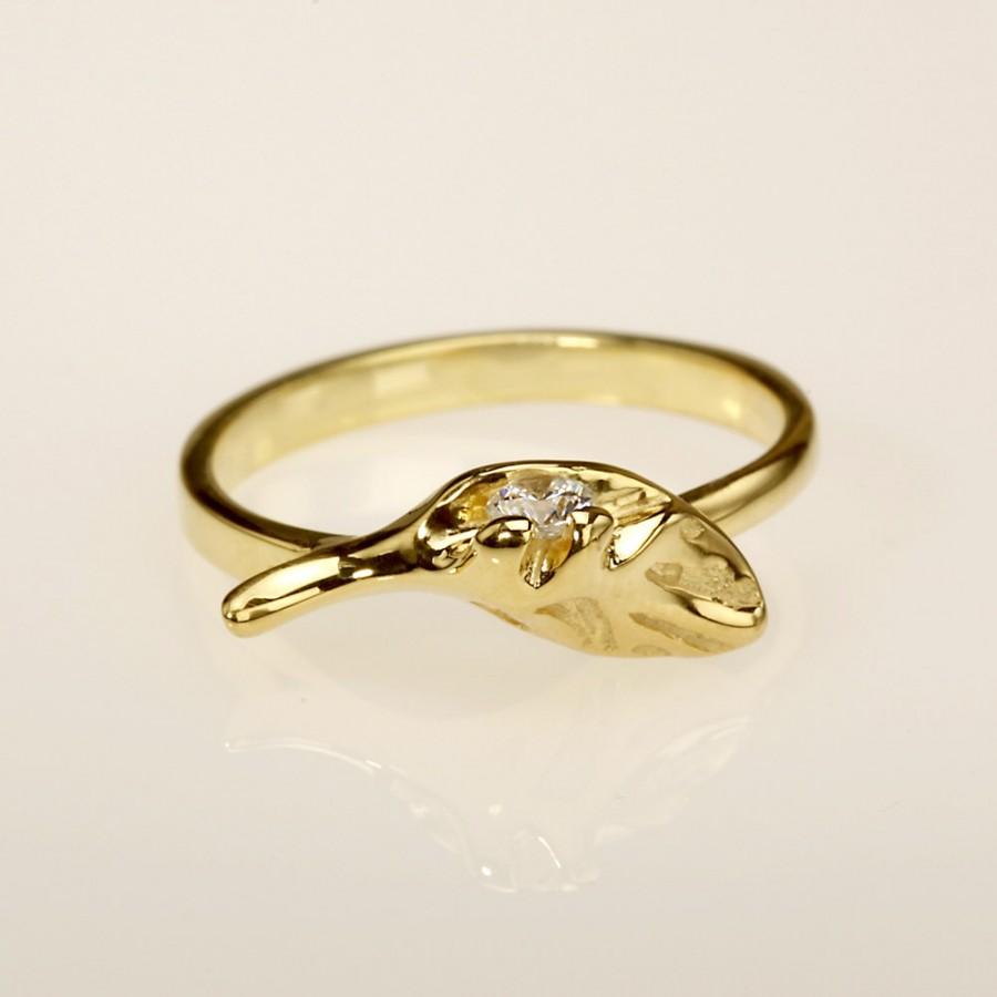 Mariage - Unique 14K gold engagement ring ,Diamond 14K   Gold Ring RG-1097