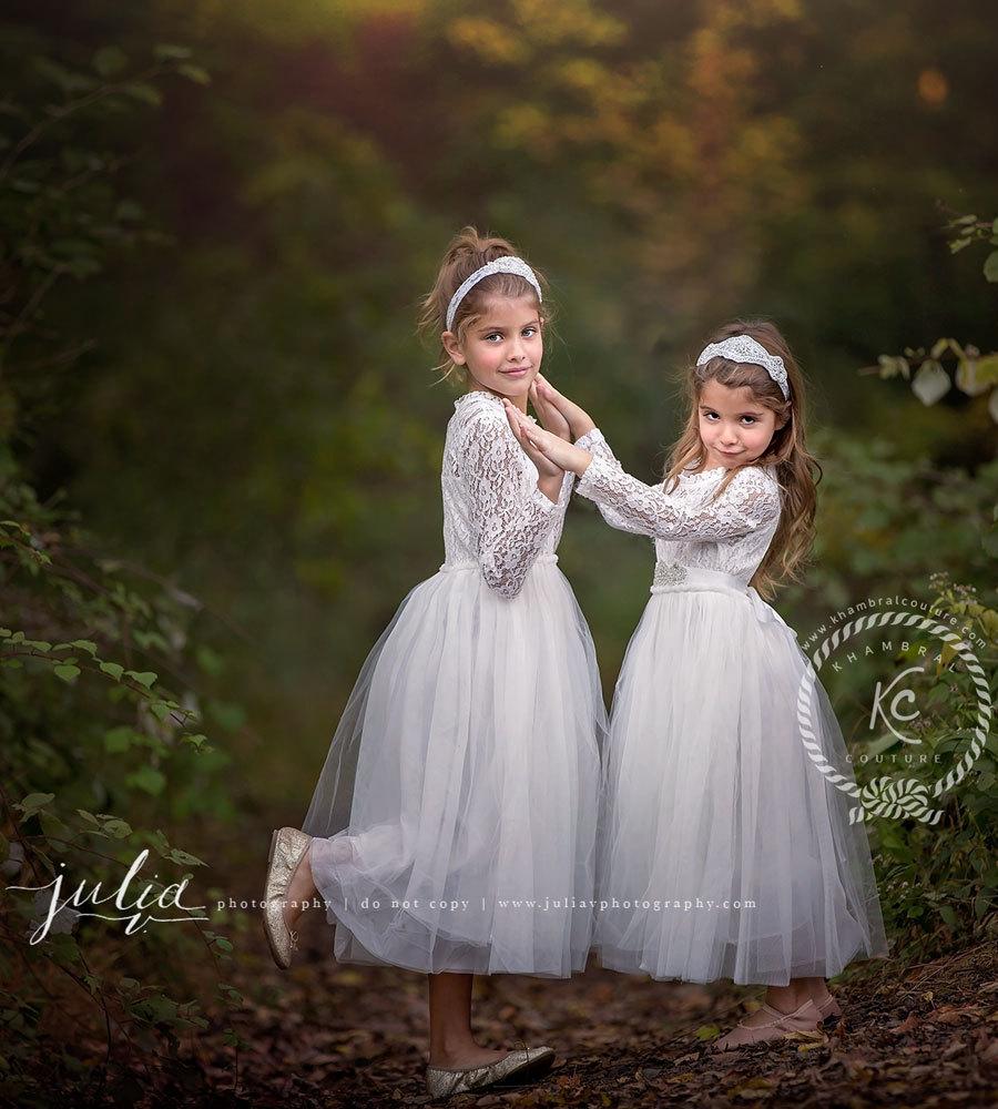 Hochzeit - flower girl dress white flower girl dress girls lace dress lace dress toddler lace dress boho flower girl dress flower girl dress lace