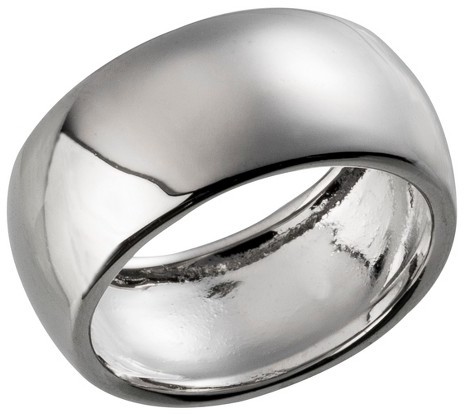 Mariage - Silver Plated Wide Wedding Band - Size 7