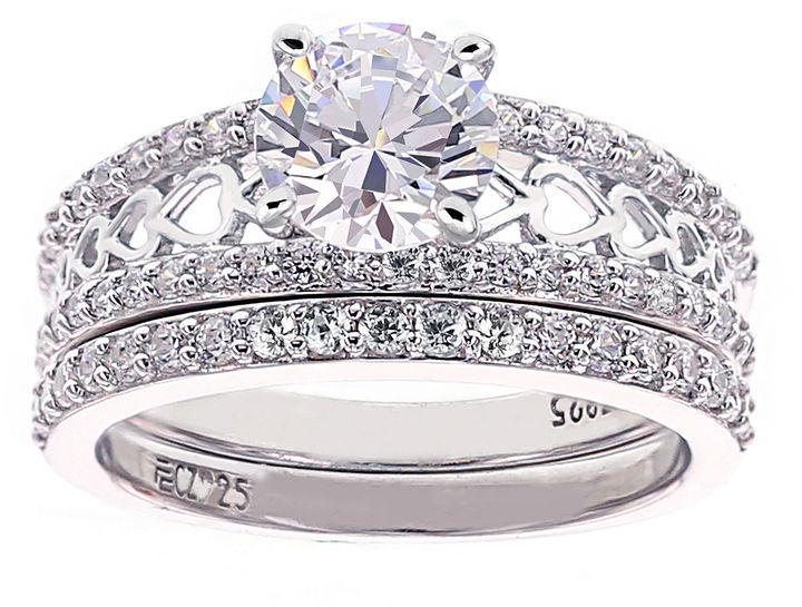 Свадьба - FINE JEWELRY DiamonArt Cubic Zirconia Sterling Silver Bridal Ring Set