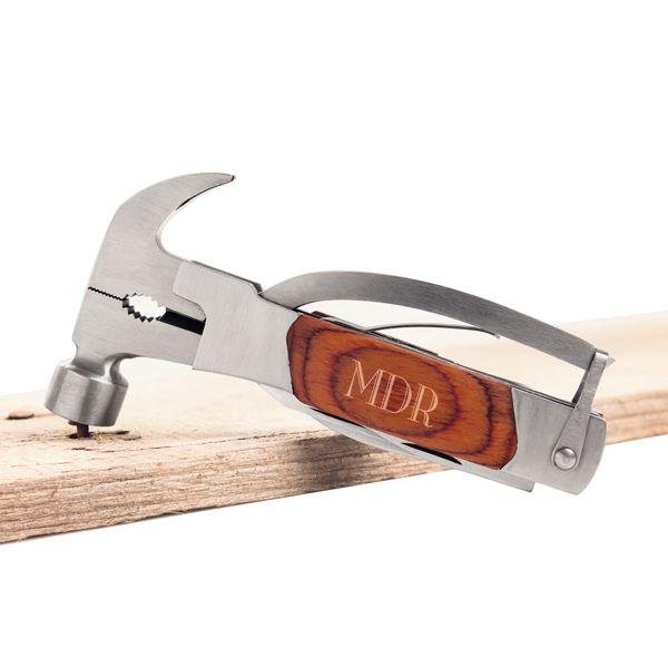 Hochzeit - Personalized Wood Grain Hammer & Multi-Tool