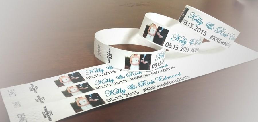 Hochzeit - Wedding - Custom Printed Tyvek wristbands in FULL COLOR