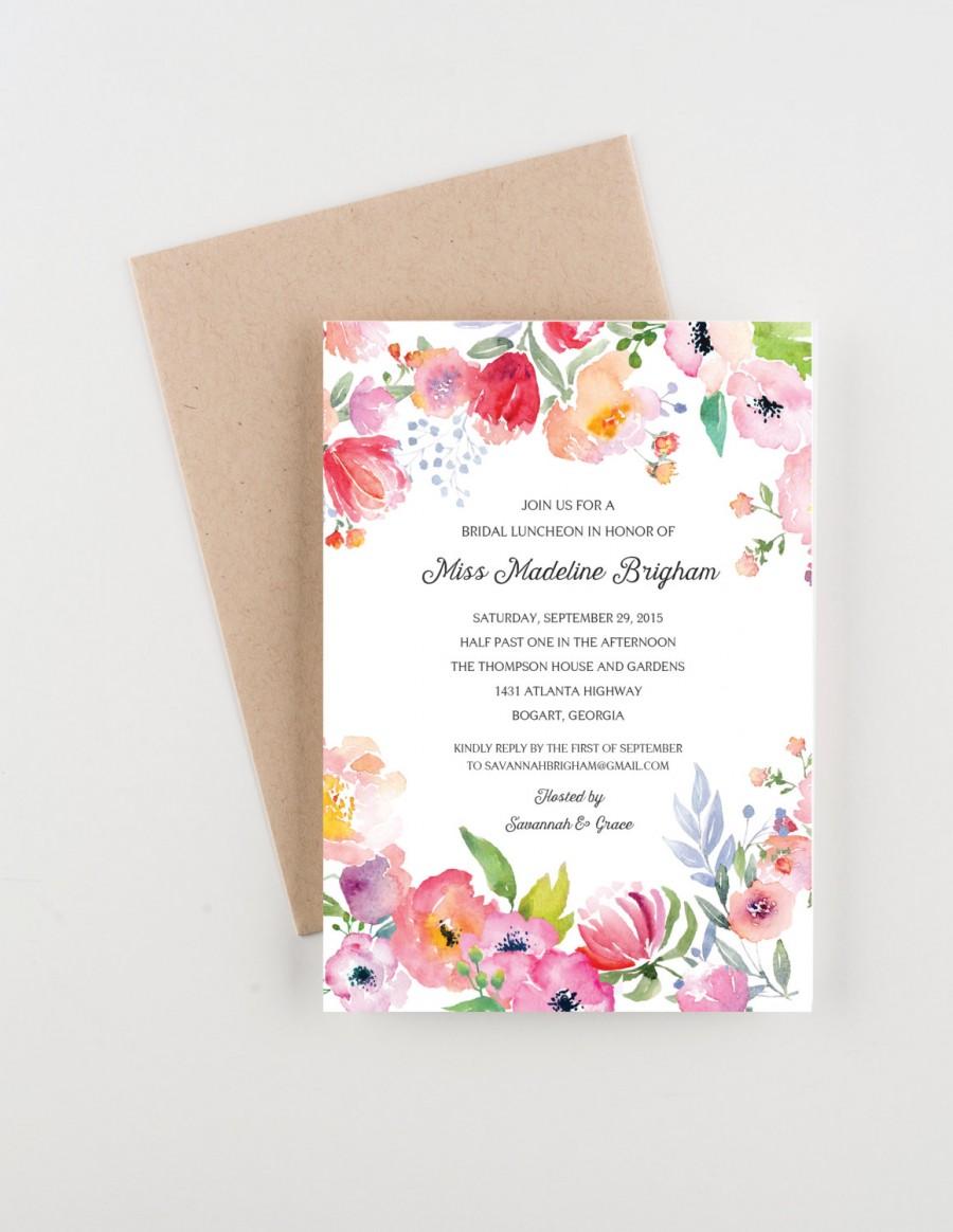 Boho Botanical Garden Bridal Luncheon Invitation Bridal Shower Save 