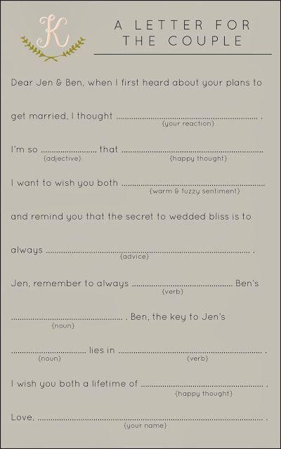 Mariage - Heavens To Betsy: Bridal Shower Games
