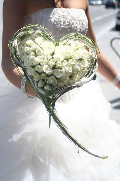 Mariage - Bridal Bouquets White And Blush