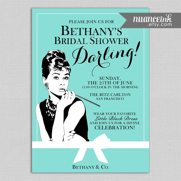 Свадьба - Breakfast at Tiffany's Bridal Shower Invitations