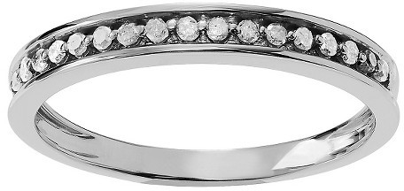 زفاف - Diamond 1/6 CT. T.W. Round-Cut Diamond Wedding Channel-Set Ring in Sterling Silver (HI-I3) - Silver