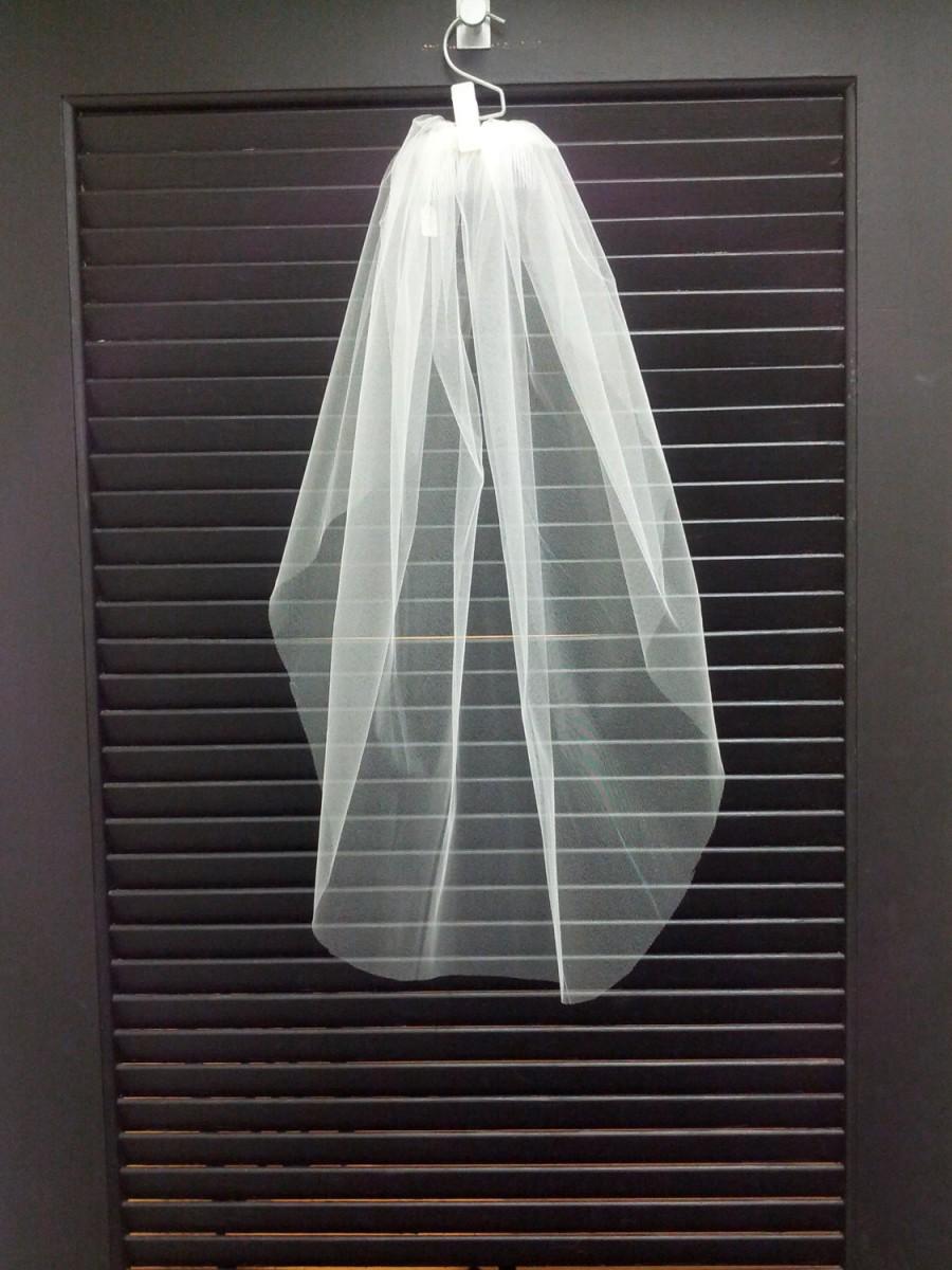Wedding - Blusher Veil Simple Shoulder Length