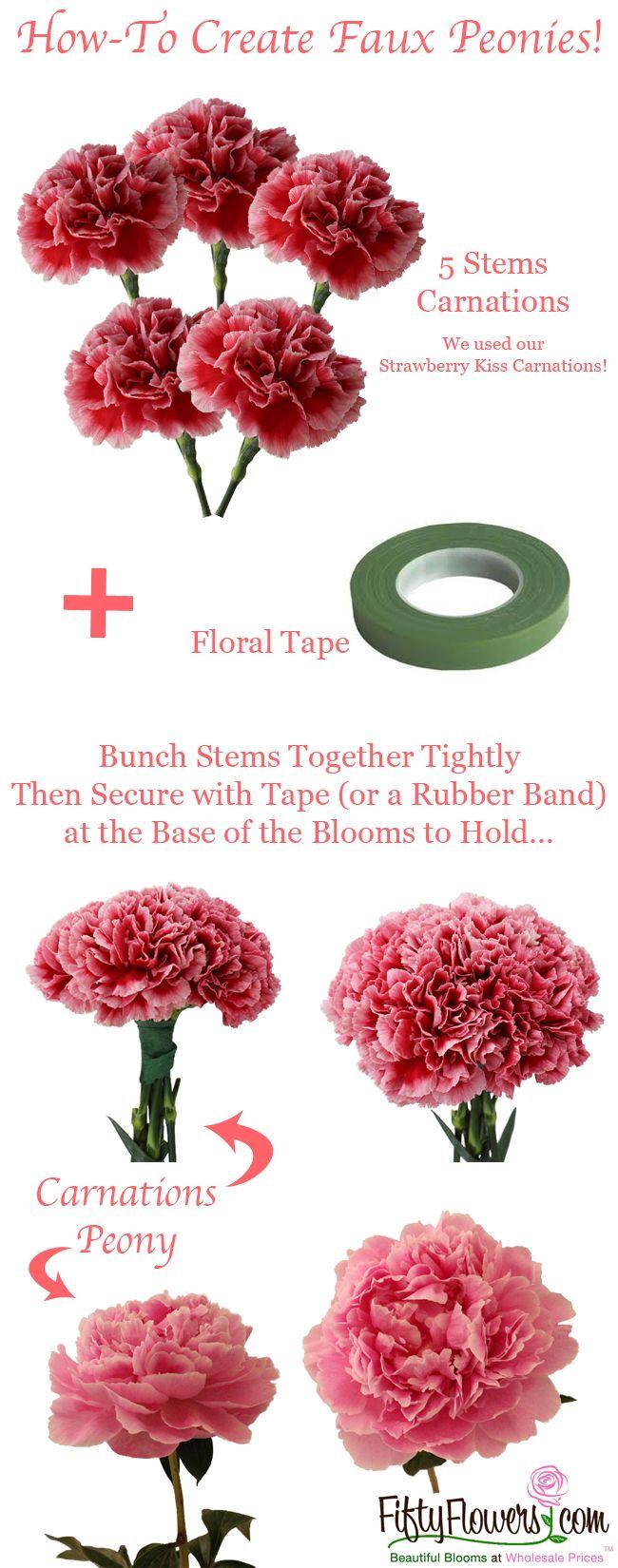 زفاف - New Carnations And How To Create Faux Peonies!