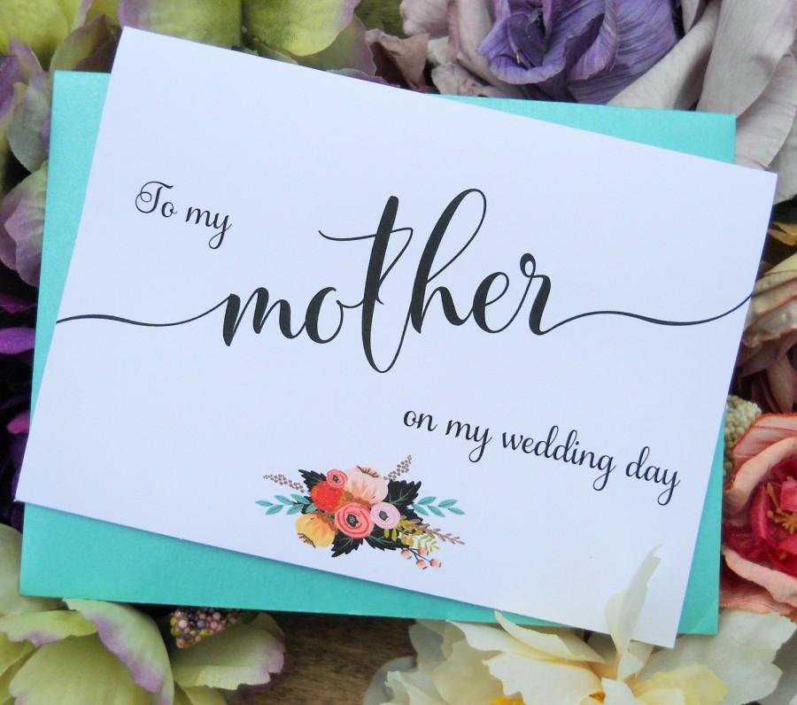 Mariage - To My MOTHER CARD, Wedding Party Cards, Mother of the Bride Card, Mother of the Bride Gift, Wedding Stationery, Wedding Thank You Cards