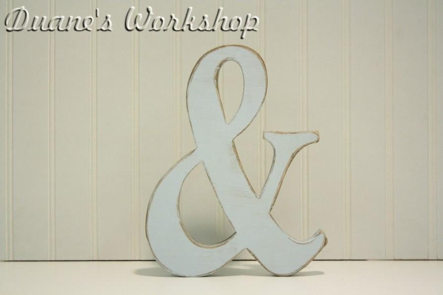Mariage - 10" Ampersand  prop, Painted, Custom, Wooden Alphabet Letters, DIY, Engagement, Wedding Decor, Photography Props, Wedding,