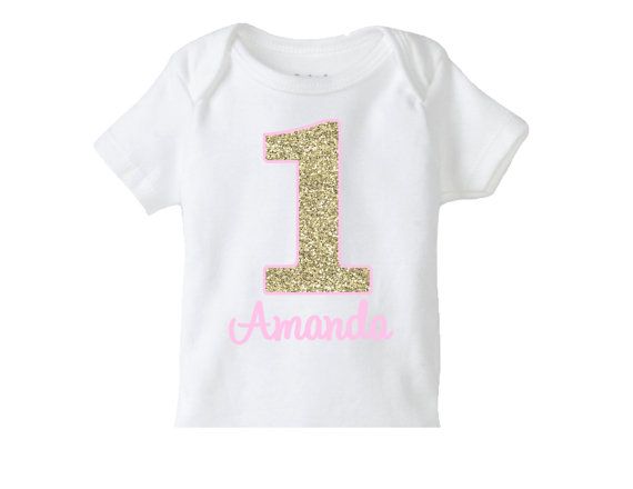 زفاف - Polka Dot Number Birthday Shirt , Girls 1st Birthday Shirt Or Bodysuit